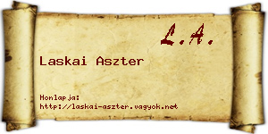 Laskai Aszter névjegykártya